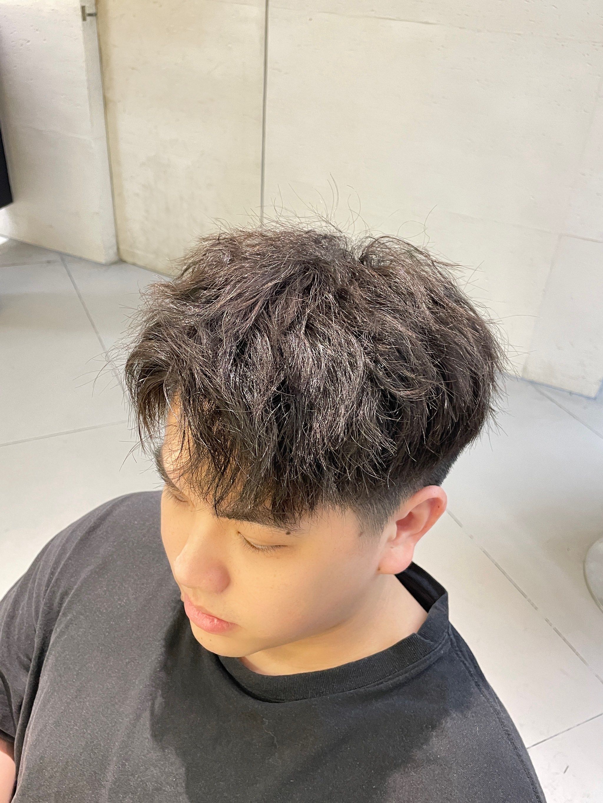 男士钢夹造型烫