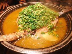 翡翠青椒烤黔鱼-烤匠麻辣烤鱼(环球中心店)