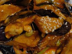 风味茄子-华盛园卷子王农家菜水库鱼