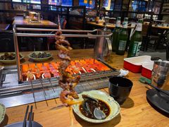 会自己转的烧烤炉-悦屋老板娘的烤肉店(紫薇田园店)