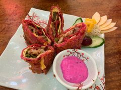 火龙果卷饼-甘味食堂(素食料理/蔬食料理/恆春美食)