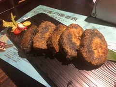 香煎三江黑米粽-老表记广西宵夜螺蛳鸭脚煲(西大店)