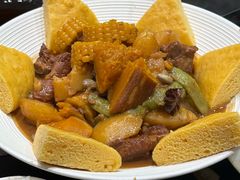 一锅出（排骨炖油豆角）-红东阁东北菜烤肉酒馆(CROSS万象汇店)