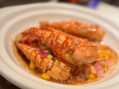 砂锅焗竹节虾-炳胜私厨(万象前海店)