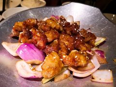 蒜香蜜汁排骨-绿茶餐厅(华联万柳店)