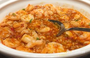 Golden Wine-Infused River Shrimp