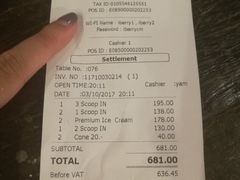 账单-莓园冰淇淋店