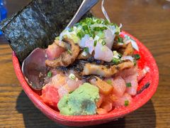 鲜拌鲜鱼配海苔-九州料理竿屋SaoYa