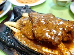 铁板西冷牛扒-胜利茶餐室