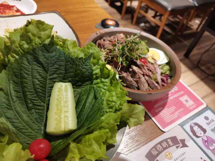 绿色庄园(西湖村店)-"喜欢绿色庄园,烤五花肉,石锅拌饭,炸蔬菜.