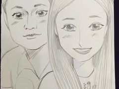 给客人画的卡通画-獨門烤肉(开发区店)