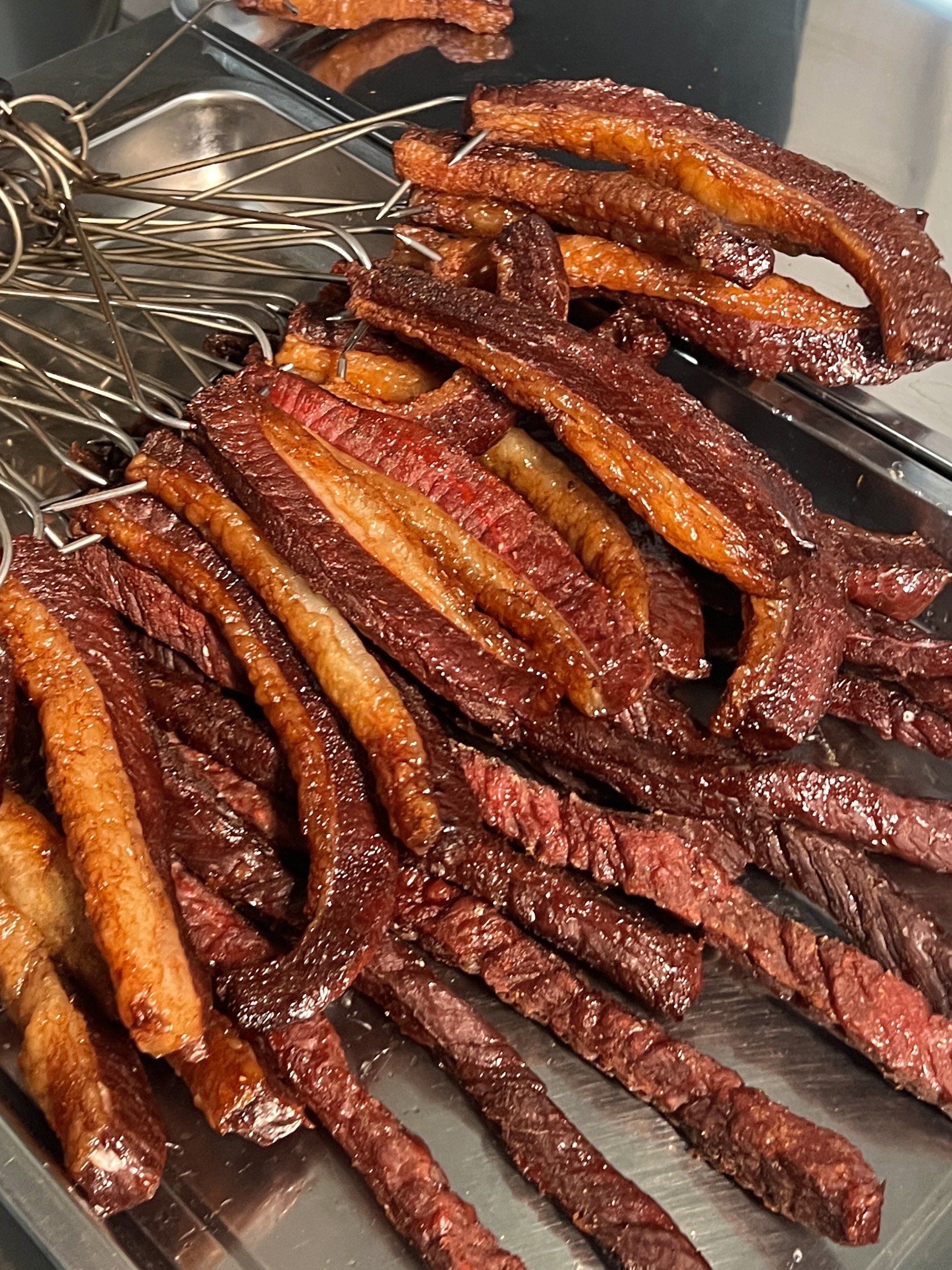 现做现烤的牛肉干真的好吃毙了!