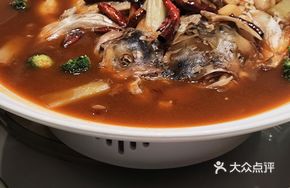 Braised Fish Head with Homemade Dough Sticks