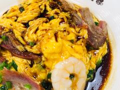 虾仁叉烧双拼滑蛋饭-旺记冰室(九龙中心大厦店)