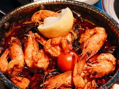 橄榄油蒜香煎虾-庐灶江南·江南菜·四合院Bistro(东直门雍和宫·原华侨宾馆店)