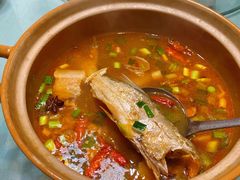 野生鱼干煲-万景饭店·鱼街农家菜