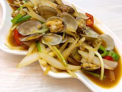姜葱炒花甲-覃记海鲜美食餐厅