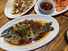 葱油石斑鱼-金海湾海鲜排档(朱家尖店)