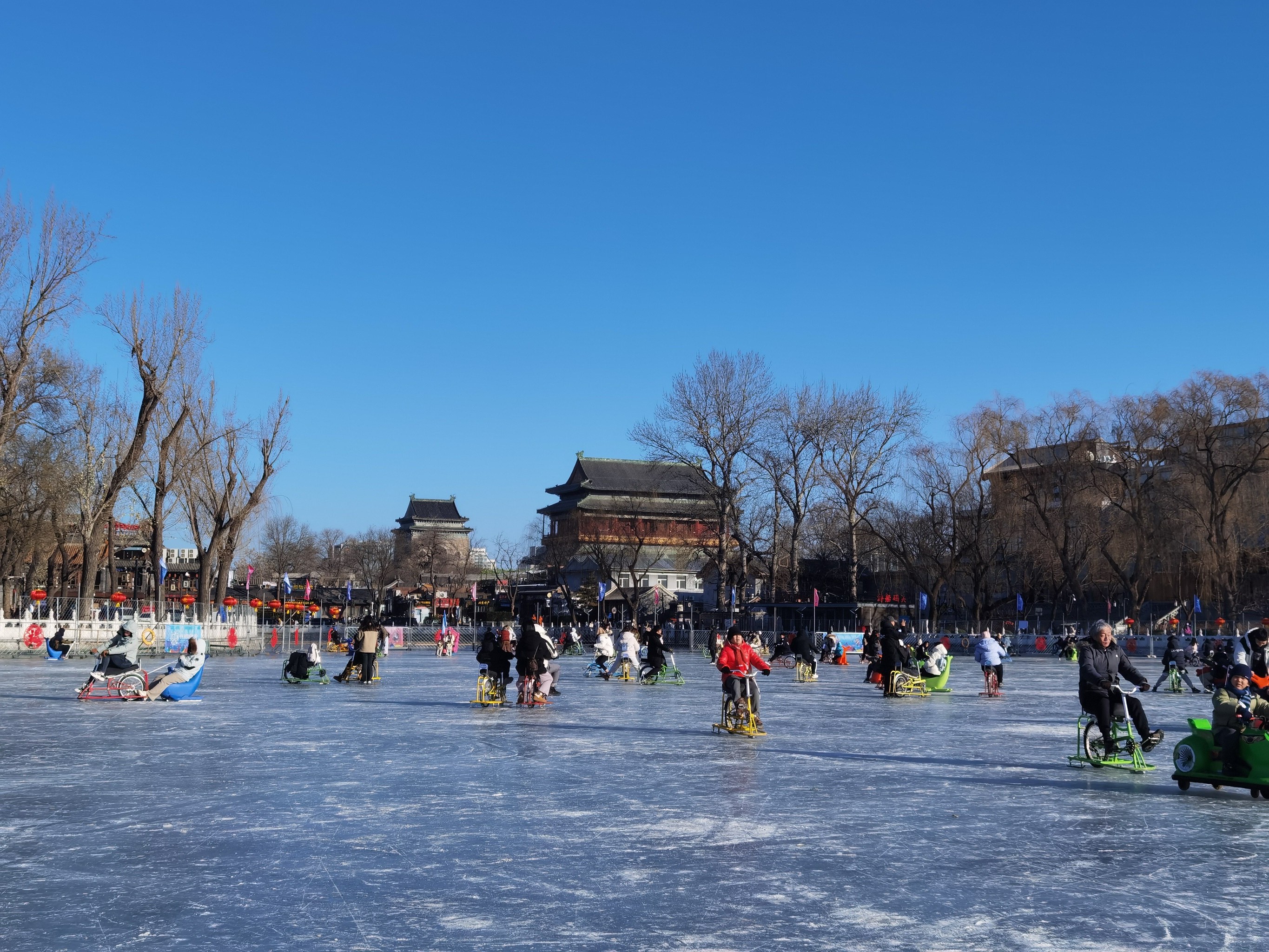 北京什刹海冰场图片图片