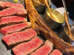 炭烤谷饲500天和牛M6战斧牛排-弦月窗LUNETTE BY AMANDA(复兴路店)