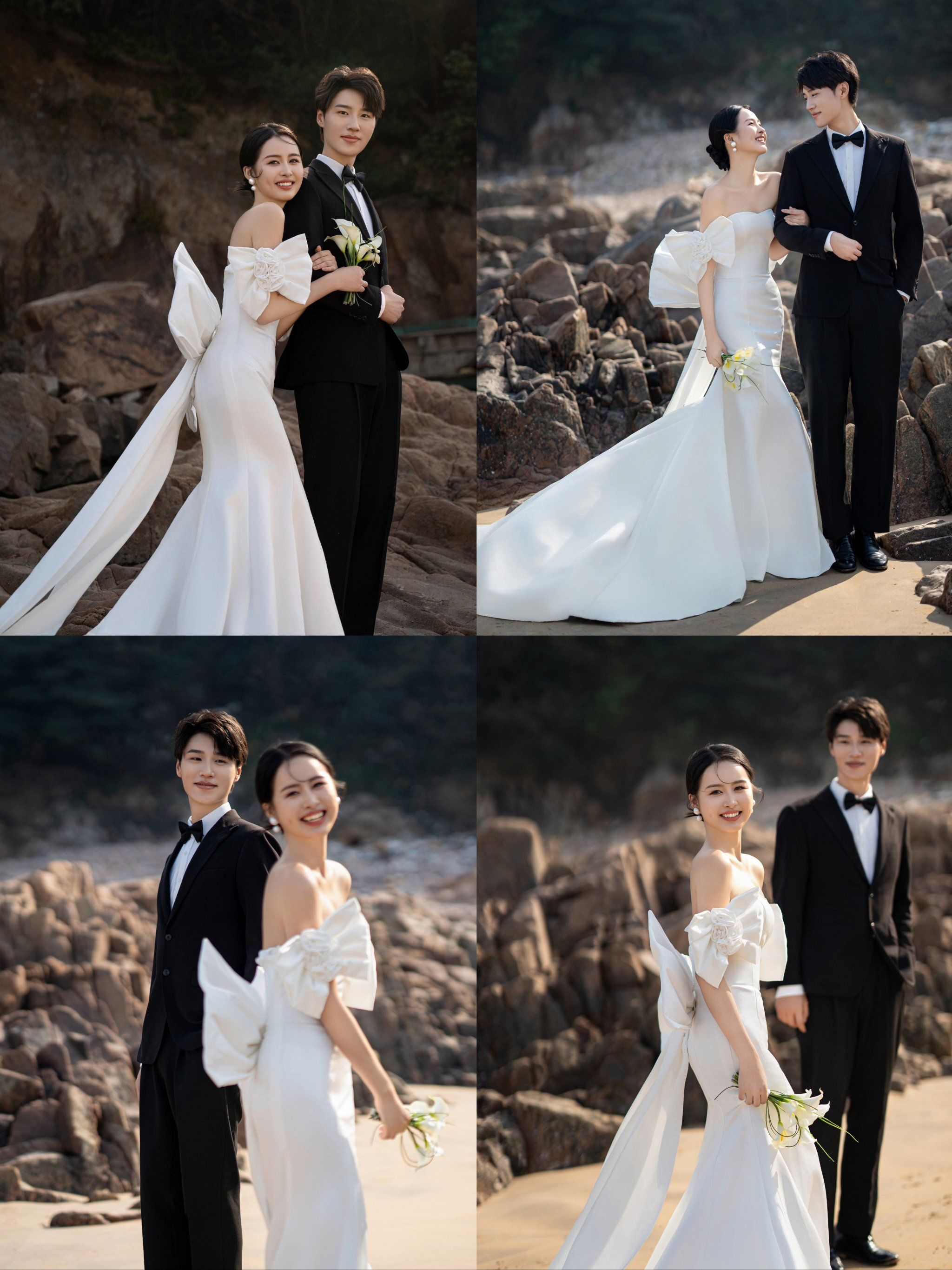 沙滩礁石边的仪式感🌊舟山海景旅拍婚纱照
