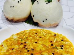 蟹粉鸡头米鮰鱼胶-屋里厢上海菜馆