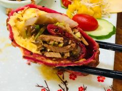 火龙果卷饼-甘味食堂(素食料理/蔬食料理/恆春美食)