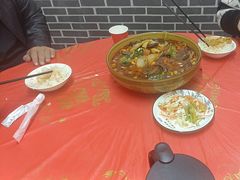 -陕北农家小吃风干羊肉剁荞面