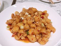 宫保鳕鱼丁-悦海·家宴·冰花皮皮虾大锅贴(宝龙店)