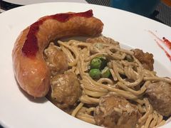 肉丸意大利面配乳酪香肠-摇滚披萨(长春街店)