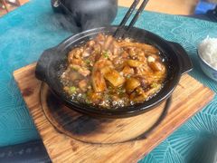 咸鱼茄子煲-古榕农庄·桑拿簸箕菜·招牌泥焗鸡(清远长隆店)