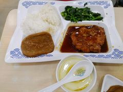 葱烤大排素鸡饭-老盛昌(聚丰园店)