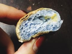 星空蝶豆花烤地瓜贝果面包-啊噗吐呦现场烘焙(麦凯乐店)