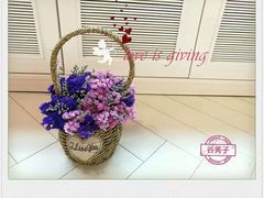 干花花篮1-谷莠子花艺·气球派对·绿植造景·花艺沙龙(金光华广场店)