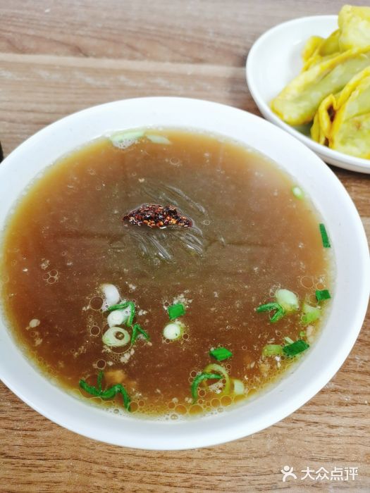草桥清真牛肉锅贴扁食店牛肉粉丝汤图片