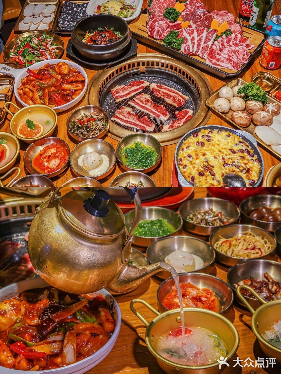  重庆‼️大碗果酒配烤肉🥩滋滋冒油！宝藏韩料店