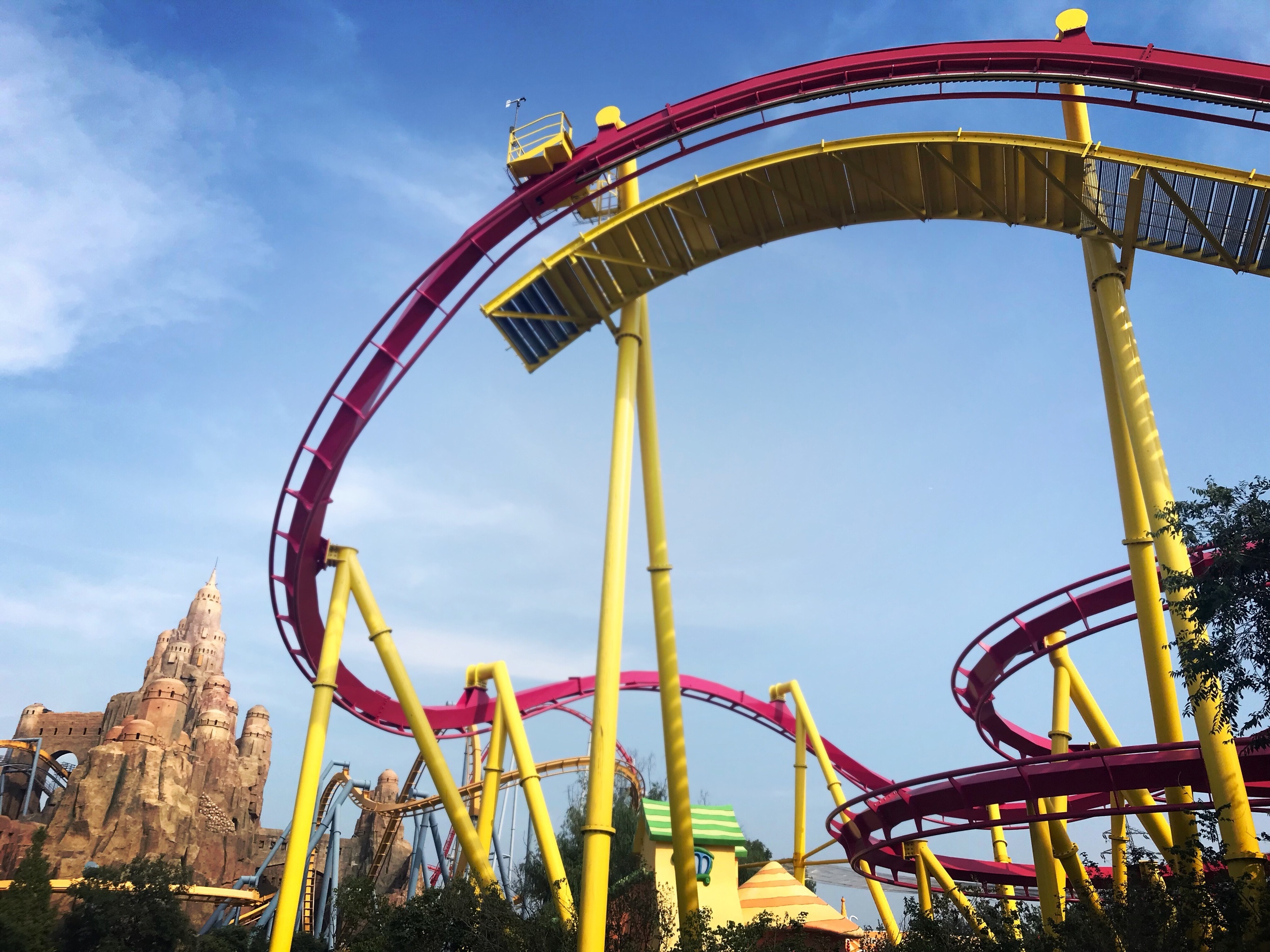 欢乐谷的设施没的说, x战车 天地双雄