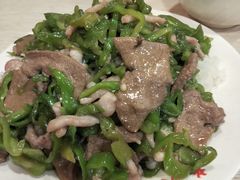 青椒肉丝盖浇饭-老头盖浇饭(南京新街口明瓦廊宏光酒店店)