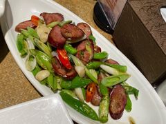 蒜苗炒香肠-渝信川菜(西单店)
