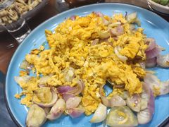 小毛葱炒笨鸡蛋-兴旺农家特色餐馆