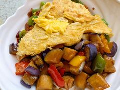 茄子肉丁小公鸡双拼拌面-文三里屯面馆(三里屯店)