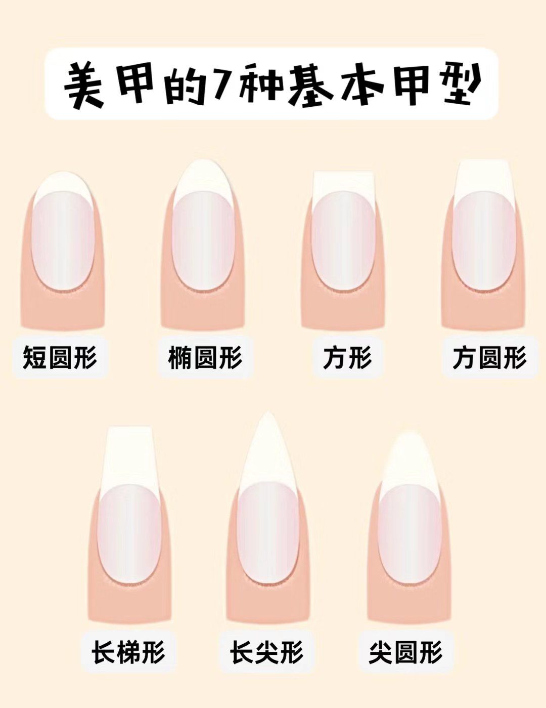 选甲型是美甲小白的入门必修课