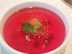 火龙果冰粉-老佛爷铜炉蛙锅(海岸城店)