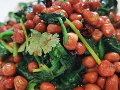老粗醋菠菜花生米-黄家饺子东北特色菜馆(湖滨商业街店)