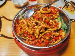 干锅韭香鱿鱼须-望湘园·湖南菜(宏伊店)