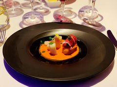 白芦笋番茄冷汤配西班牙火腿-AZUR聚(香格里拉饭店)