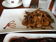 笋干炒鲜蘑-院落创意菜