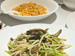 茭白炒现划鳝丝-玫瑰厅上海菜(兴国路店)