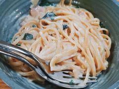 培根蛋酱意大利细面配低温蛋-EN SPACE恩空间