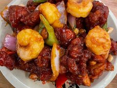 椒香虾仁爆鸡球-陈傻子餐厅(世纪都会店)
